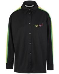 Palm Angels - Miami Logo Embroidered Side-Stripe Shirt - Lyst