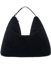Emporio Armani - Quilted Velvet Oversized Hobo Bag - Lyst