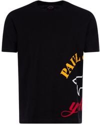 Paul & Shark - Logo-Print Organic-Cotton T-Shirt - Lyst