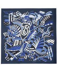 Burberry - Carousel Ekd Finished-Edge Scarf - Lyst