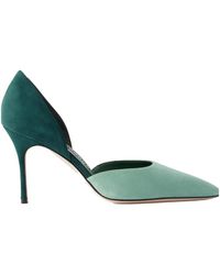 Manolo Blahnik - Two-Tone Suede Pumps - Lyst