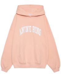 Anine Bing - Logo-Embroidered Hoodie - Lyst