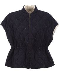 Fabiana Filippi - Sequin-Embellished Quilted Gilet - Lyst