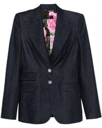 Dolce & Gabbana - Denim Blazer - Lyst