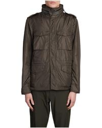 Aspesi - Minifield Logo Patch Hooded Jacket - Lyst