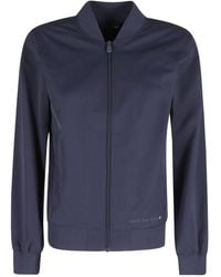 Save The Duck - Jena Ribbed-Trim Zip-Up Jacket - Lyst