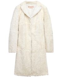 Marni - Long Sleeve Single-Breasted Coat - Lyst