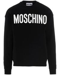 Moschino - Logo Print Crew Neck Sweatshirt - Lyst