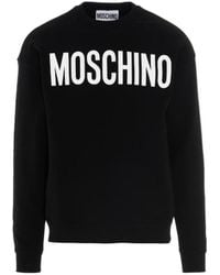 Moschino - Logo Print Crew Neck Sweatshirt - Lyst