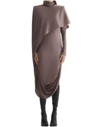 Mugler - Draped High-Neck Dress - Lyst