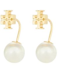 Tory Burch - Pearl Front-Back Earrings - Lyst