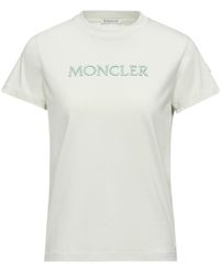 Moncler - Embroidered Tonal Logo T-Shirt - Lyst