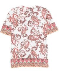 Etro - Pattern-Printed Crewneck T-Shirt - Lyst