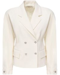 Alessandra Rich - Crystal-Embellished Double-Breasted Jacket - Lyst