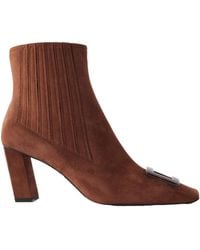 Roger Vivier - Belle Vivier Turtle Embellished Block Heel Ankle Boots - Lyst
