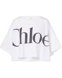 Chloé - Logo Short-Sleeved T-Shirt - Lyst