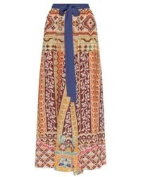 Etro - Tie-Waisted Side-Slit Trousers - Lyst
