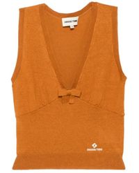 ShuShu/Tong - Bow-Detail Knitted Top - Lyst