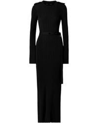 Proenza Schouler - Lauryn Belted Ribbed-Knit Dress - Lyst