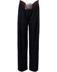 Jean Paul Gaultier - Casual Trousers With Belt Trim - Lyst
