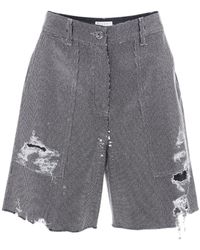 JW Anderson - Jw Anderson Embellished Distressed Shorts - Lyst