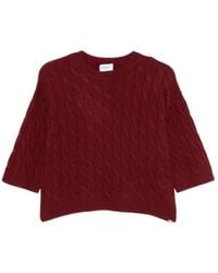 Marella - Crew-Neck Cable-Knit Sweater - Lyst