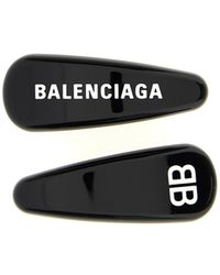 Balenciaga - Logo Detailed Two Hair Clips - Lyst