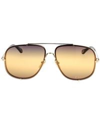 Chloé - Chloé Eyewear Aviator Frame Sunglasses - Lyst
