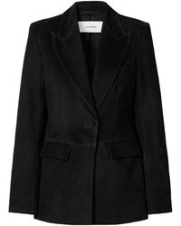 Alex Perry - Solid Color Suede Blazer - Lyst
