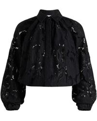Patou - Lace Detailed Collared Top - Lyst