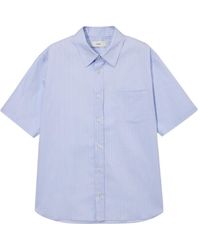DUNST - Oversized Striped Short Sleeve Shirt - Lyst