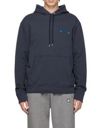 Maison Kitsuné - Maison Kitsuné Oars Logo-Embroidered Drawstring Hoodie - Lyst