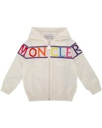 Moncler - Hooded Long-Sleeved Knitted Cardigan - Lyst