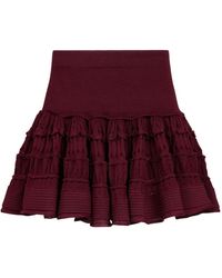 Alaïa - Ruffled Mini Skirt - Lyst