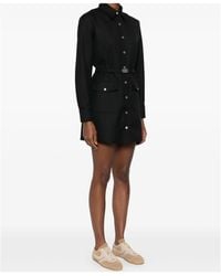 A.P.C. - Buttoned Belted Mini Shirt Dress - Lyst