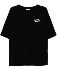 Maison Kitsuné - Maison Kitsuné Logo-Embroidered Crewneck T-Shirt - Lyst