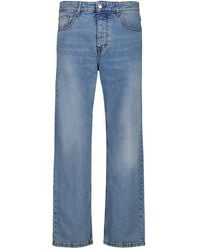Ami Paris - Logo Patch Straight-Leg Jeans - Lyst