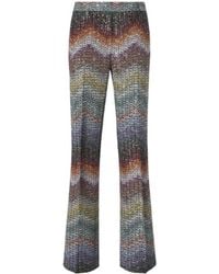 Missoni - Sequins Lamé Straight Trousers - Lyst