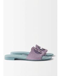Gucci - Interlocking Gg Cut-Out Leather Sandals - Lyst