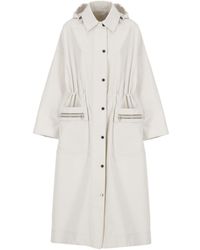 Brunello Cucinelli - Single-Breasted Straight Hem Coat - Lyst