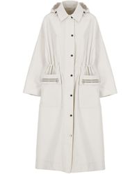 Brunello Cucinelli - Single-Breasted Straight Hem Coat - Lyst