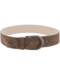 Brunello Cucinelli - Suede Buckle Belt - Lyst