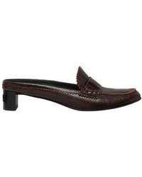 MM6 by Maison Margiela - Swing Toe Leather Loafers - Lyst