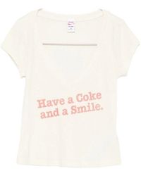 RE/DONE - V-Neck T-Shirt - Lyst