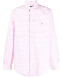 Polo Ralph Lauren - Logo Embroidered Checked Buttoned Shirt - Lyst