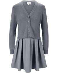 STAUD - Milo V-Neck Midi Dress - Lyst