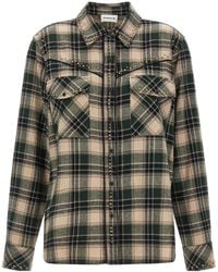 P.A.R.O.S.H. - P.A.R.O..H. Cowboy Studded Check Shirt - Lyst
