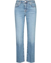 7 For All Mankind - Mid-Rise Jeans With A Straight Cut To The Ankle - Lyst