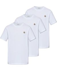 Moncler - 3 Packs Logo Patch Crewneck T-Shirts - Lyst