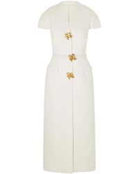 Oscar de la Renta - Wool-Blend Tweed Midi Dress - Lyst